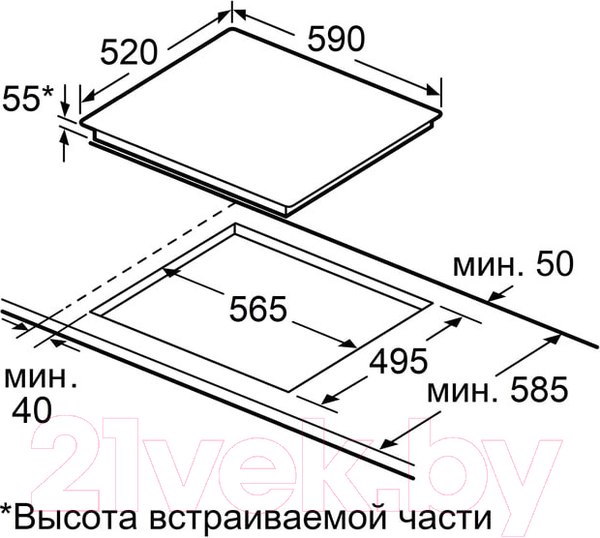 Изображение товара Индукционная варочная панель Maunfeld CVI604EXWH