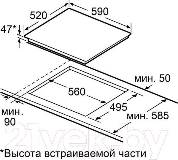 Изображение товара Электрическая варочная панель Maunfeld CVCE594PBK