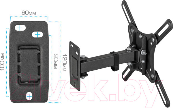 Изображение товара Кронштейн для телевизора Kromax Corbel-4 (черный)