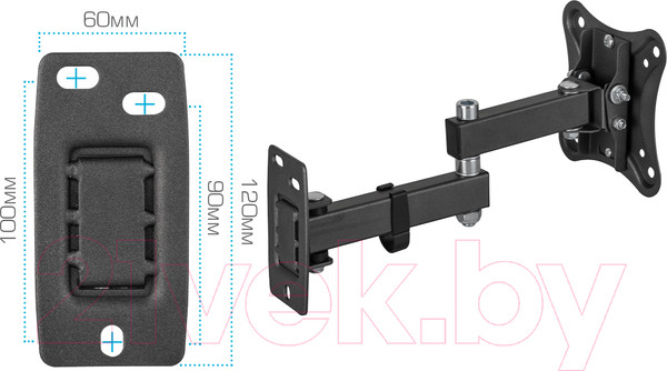 Изображение товара Кронштейн для телевизора Kromax Corbel-3 (черный)