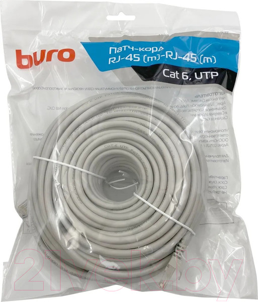 Изображение товара Кабель Buro UTP-6-30M-G (30м, серый)