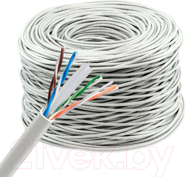 Изображение товара Кабель Buro BU-CCA-052-CAT6 (305м, серый)