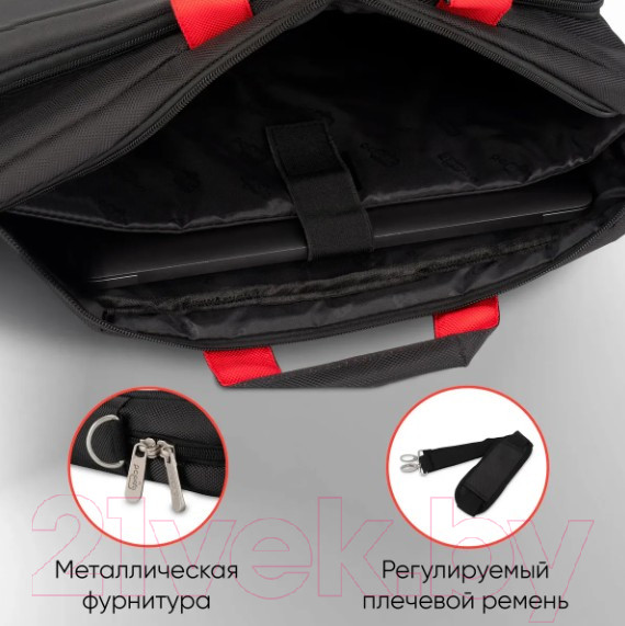 Изображение товара Сумка для ноутбука PC Pet 15.6 6903 / TN6903BKLS (черный нейлон)