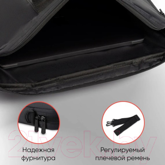 Изображение товара Сумка для ноутбука PC Pet 15.6 PCP-1003BK (черный нейлон)
