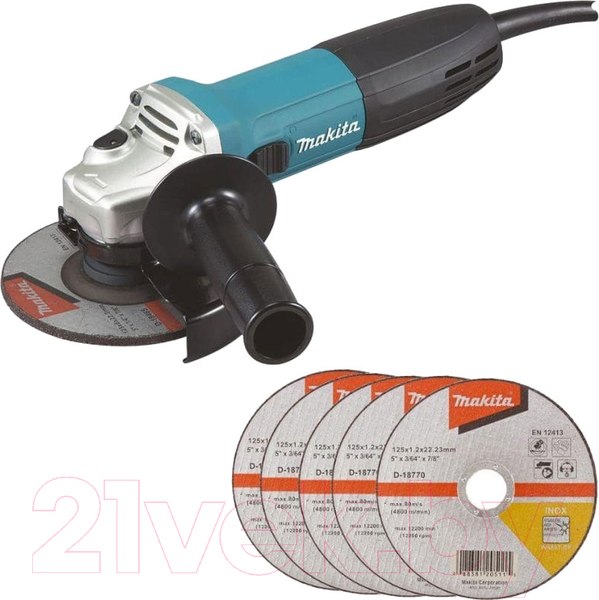 Изображение товара Профессиональная угловая шлифмашина Makita GA5030RX9