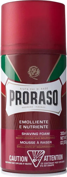 Изображение товара Пена для бритья Proraso Питательная с маслом сандала и маслом ши (300мл)