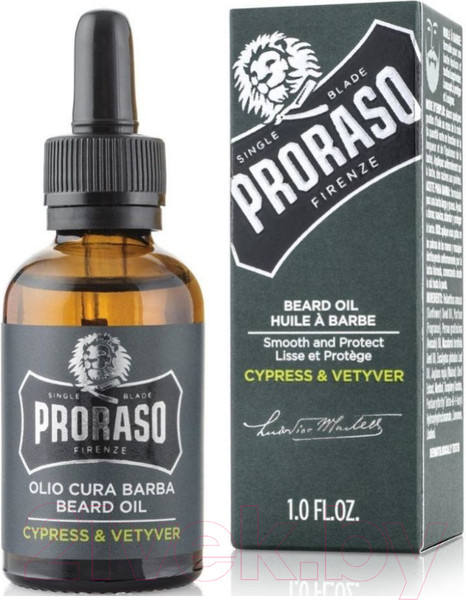 Изображение товара Масло для бороды Proraso Cypress & Vetyver (30мл)