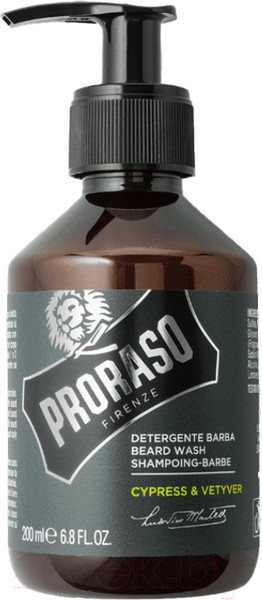 Изображение товара Шампунь для бороды Proraso Cypress & Vetyver (200мл)