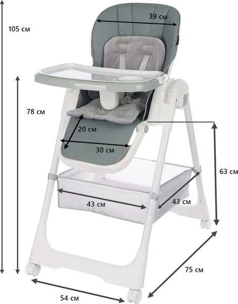 Изображение товара Стульчик для кормления Martin Noir Tody Lux (Pine Green)