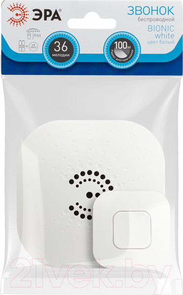 Изображение товара Электрический звонок ЭРА Bionic White / Б0061074