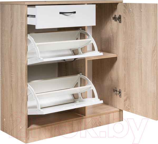 Изображение товара Тумба в прихожую Мебель-Класс Порто-6 (белый/дуб сонома)