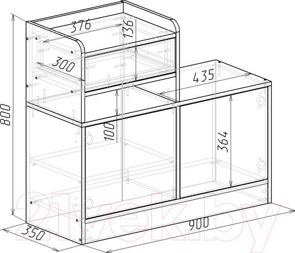 Изображение товара Тумба в прихожую Мебель-Класс Порто-5 (белый/дуб сонома)