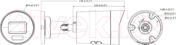 Изображение товара IP-камера Hikvision DS-2CD2047G2H-LIU (2.8mm)