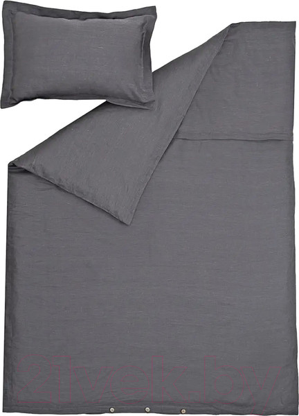 Изображение товара Комплект постельного белья Rusby 2ХМ 1.5 сп / 271306 (серый уголь)