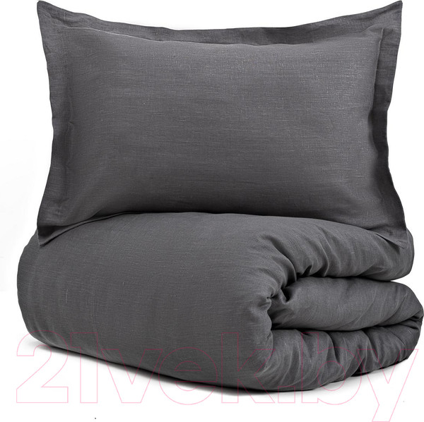 Изображение товара Комплект постельного белья Rusby 2ХМ 1.5 сп / 271306 (серый уголь)