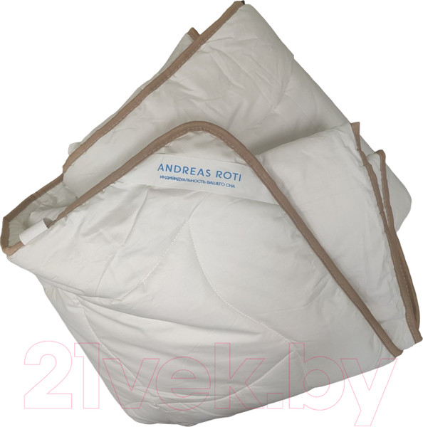 Изображение товара Одеяло Andreas Roti Всесесонное Бязь Шерсть / ОС030302.3265 (200x220, волна белый)