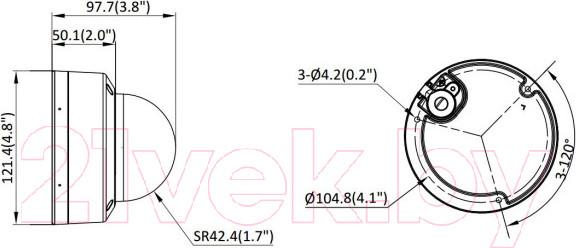 Изображение товара IP-камера HiWatch DS-I452M(B) (2.8mm)