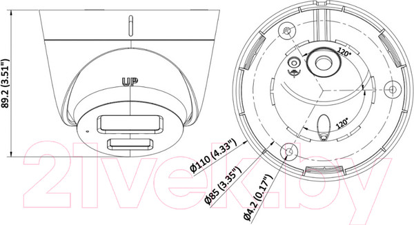 Изображение товара IP-камера HiWatch DS-I453M(C) (2.8mm)