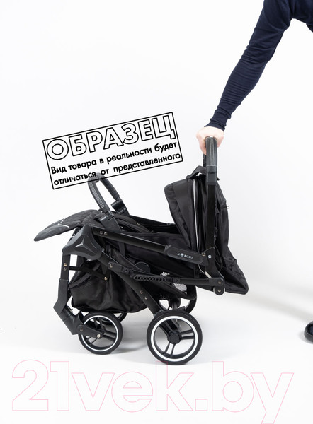 Изображение товара Детская прогулочная коляска Nobumi Sigma Муфта черная рама (черный)