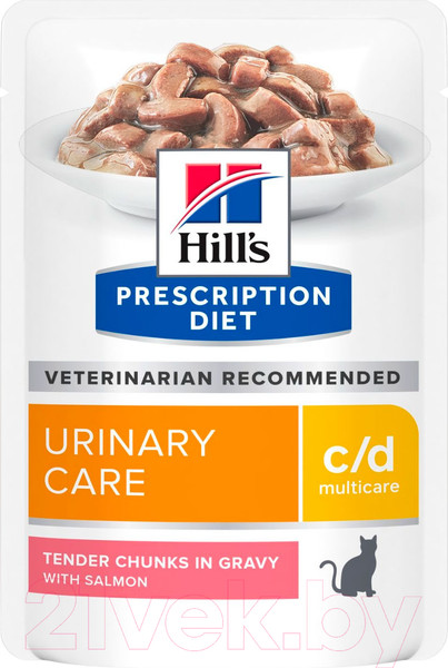 Изображение товара Влажный корм для кошек Hill's Prescription Diet c/d Multicare Urinary Care Salmon (85г)