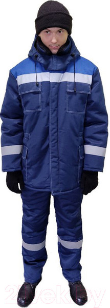 Изображение товара Куртка рабочая Урарту Легион утепленная (р-р 64-66/182-188, темно-синий/василек)