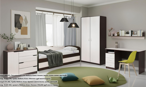 Изображение товара Письменный стол Мебель-Класс Альянс (венге/ясень шимо светлый)