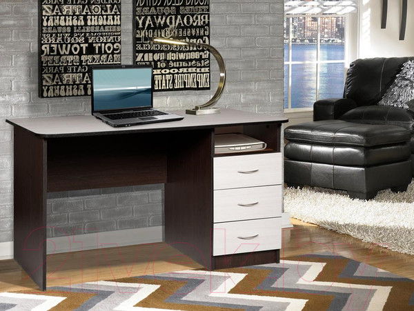 Изображение товара Письменный стол Мебель-Класс Альянс (венге/ясень шимо светлый)