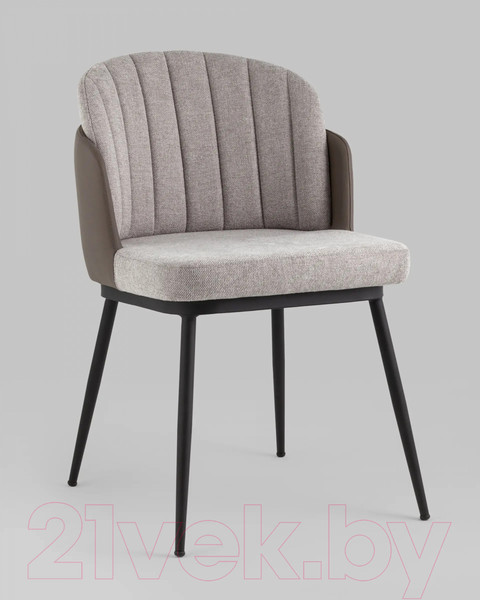Изображение товара Стул Stool Group Пенелопа / FDC8054O BEL-14+270-23 (рогожка серый/экокожа серый)