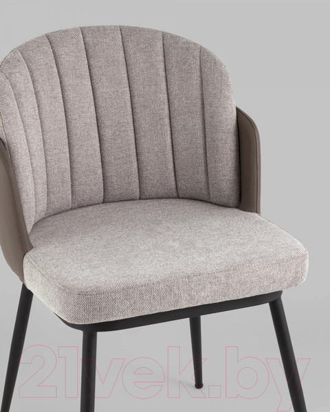Изображение товара Стул Stool Group Пенелопа / FDC8054O BEL-14+270-23 (рогожка серый/экокожа серый)