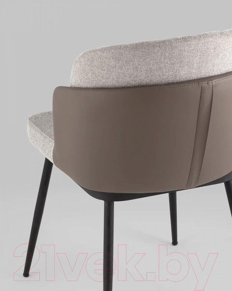 Изображение товара Стул Stool Group Пенелопа / FDC8054O BEL-14+270-23 (рогожка серый/экокожа серый)