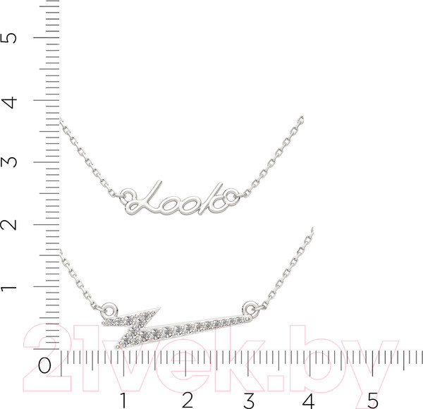 Изображение товара Колье из серебра ZORKA 0550041 (45см, с фианитами)