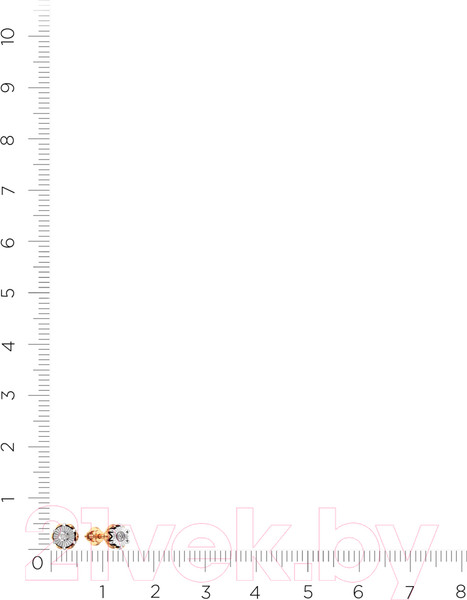 Изображение товара Серьги из комбинированного золота ZORKA 3D00134.14K.B (с бриллиантами)