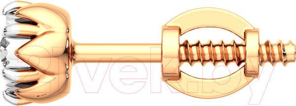 Изображение товара Серьги из комбинированного золота ZORKA 3D00134.14K.B (с бриллиантами)