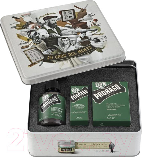 Изображение товара Набор косметики для ухода за бородой и усами Proraso Refreshing