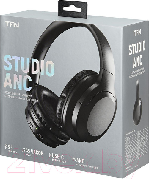Изображение товара Беспроводные наушники TFN Studio ANC / TFN-HS-BT350BK (черный)