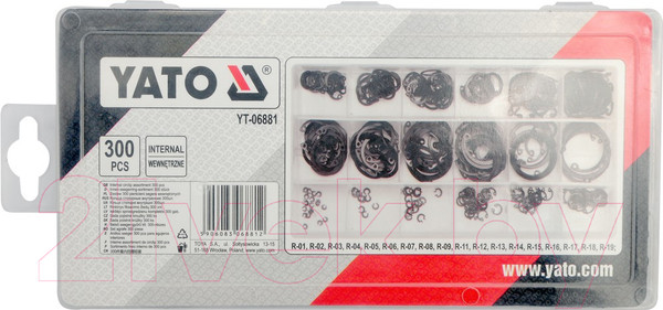 Изображение товара Набор стопорных колец Yato YT-06881