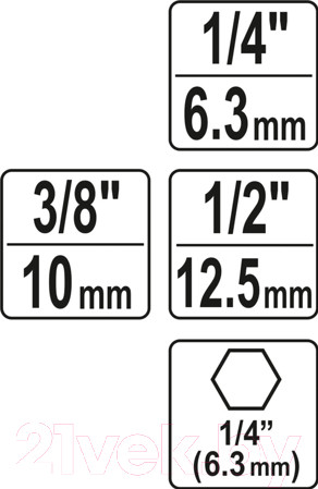 Изображение товара Набор адаптеров слесарных Yato YT-04685