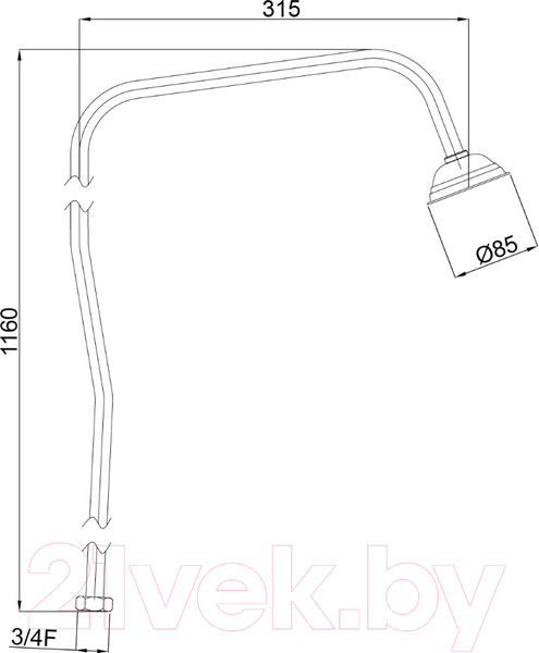Изображение товара Верхний душ Rubineta 621998