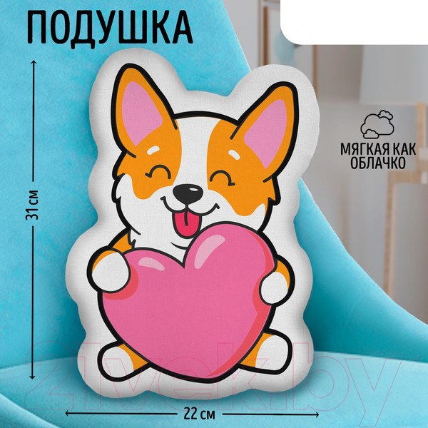 Изображение товара Подушка декоративная Pomposhki Коржик с сердцем 9934871