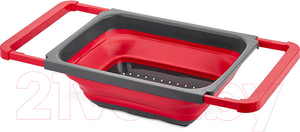 Изображение товара Дуршлаг Qluxplastic Прямоугольный складной с выдвижными ручками / L-00852