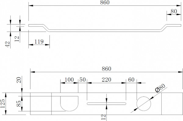 Изображение товара Полка на ванну Abber Stein AS1601 (белый матовый)