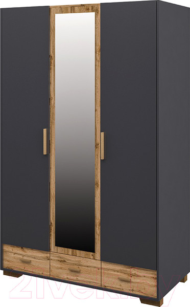 Изображение товара Шкаф Мебель-Неман Сканди МН-036-33 (1) (дуб вотан/графит)