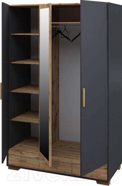 Изображение товара Шкаф Мебель-Неман Сканди МН-036-33 (1) (дуб вотан/графит)