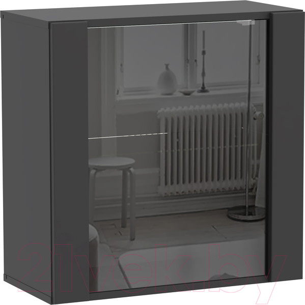 Изображение товара Шкаф навесной НК Мебель Point тип-61 / 71778732 (черный/черный глянец)