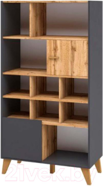 Изображение товара Стеллаж Мебель-Неман Сканди МН-036-11 (1) (дуб вотан/графит)