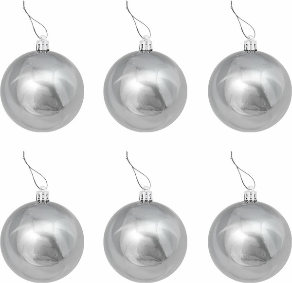 Изображение товара Набор шаров новогодних Золотая сказка Eden Colors / 591977 (24шт, серебристый/жемчужный)