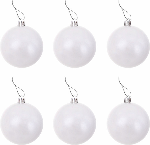 Изображение товара Набор шаров новогодних Золотая сказка Eden Colors / 591977 (24шт, серебристый/жемчужный)