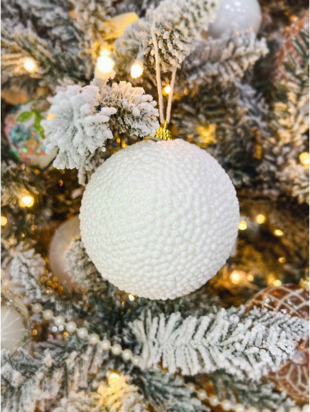 Изображение товара Шар новогодний GrandSiti 39172-3 (белый)