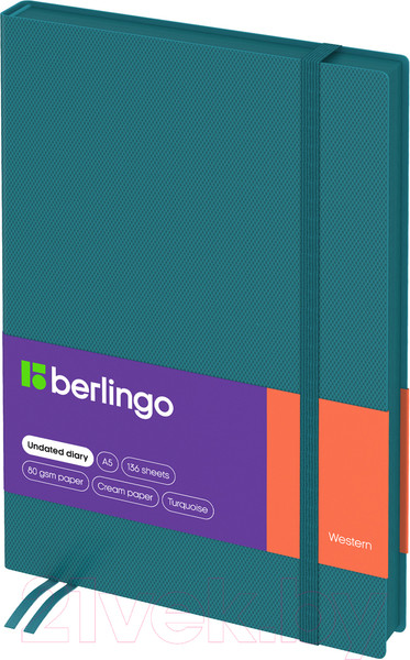 Изображение товара Ежедневник Berlingo Western A5 / UD3_85505 (136л, бирюзовый)