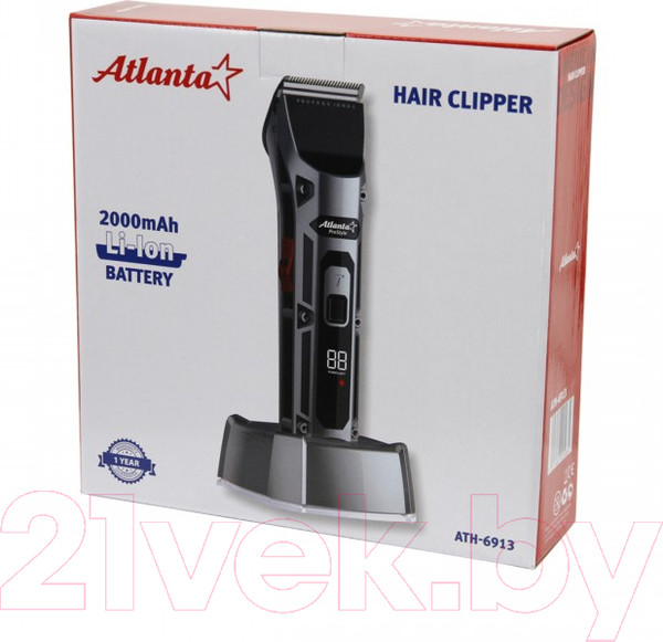 Изображение товара Машинка для стрижки волос Atlanta ATH-6913 (серый)